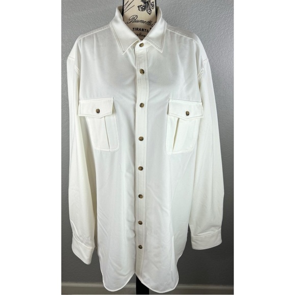 Rowm The Lodge Collection Long Sleeve Brushed Solid Button Down Shirt, 2XT - Picture 2 of 11
